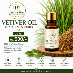 Vetiver Oil (Natural & Pure) – 10 ml